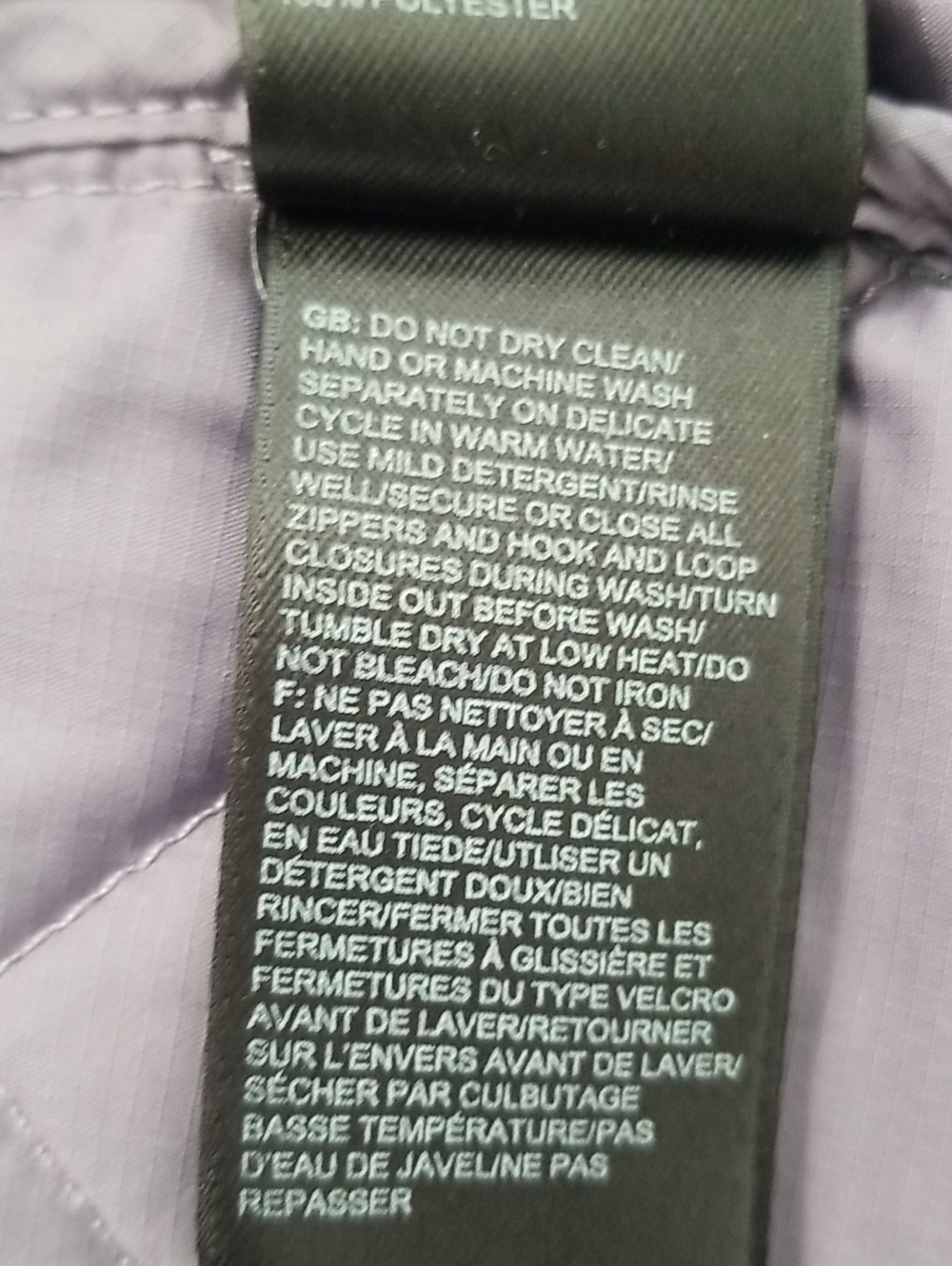 The North Face Purple Quilted Fleece Jacket - Picture 10 of 10